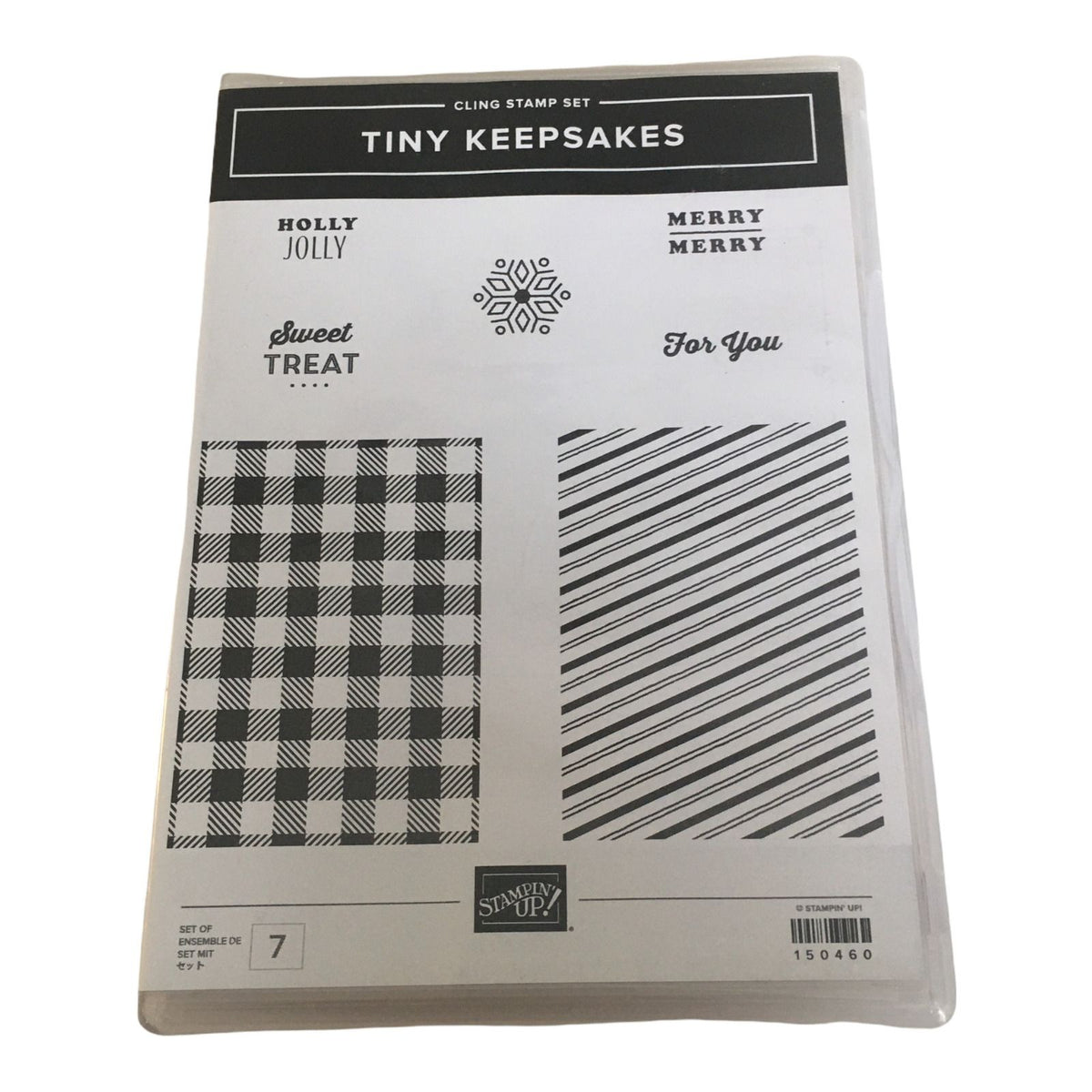 Stampin Up Cling Stamps Set Tiny Keepsakes Christmas Gift Tag Card Making Words