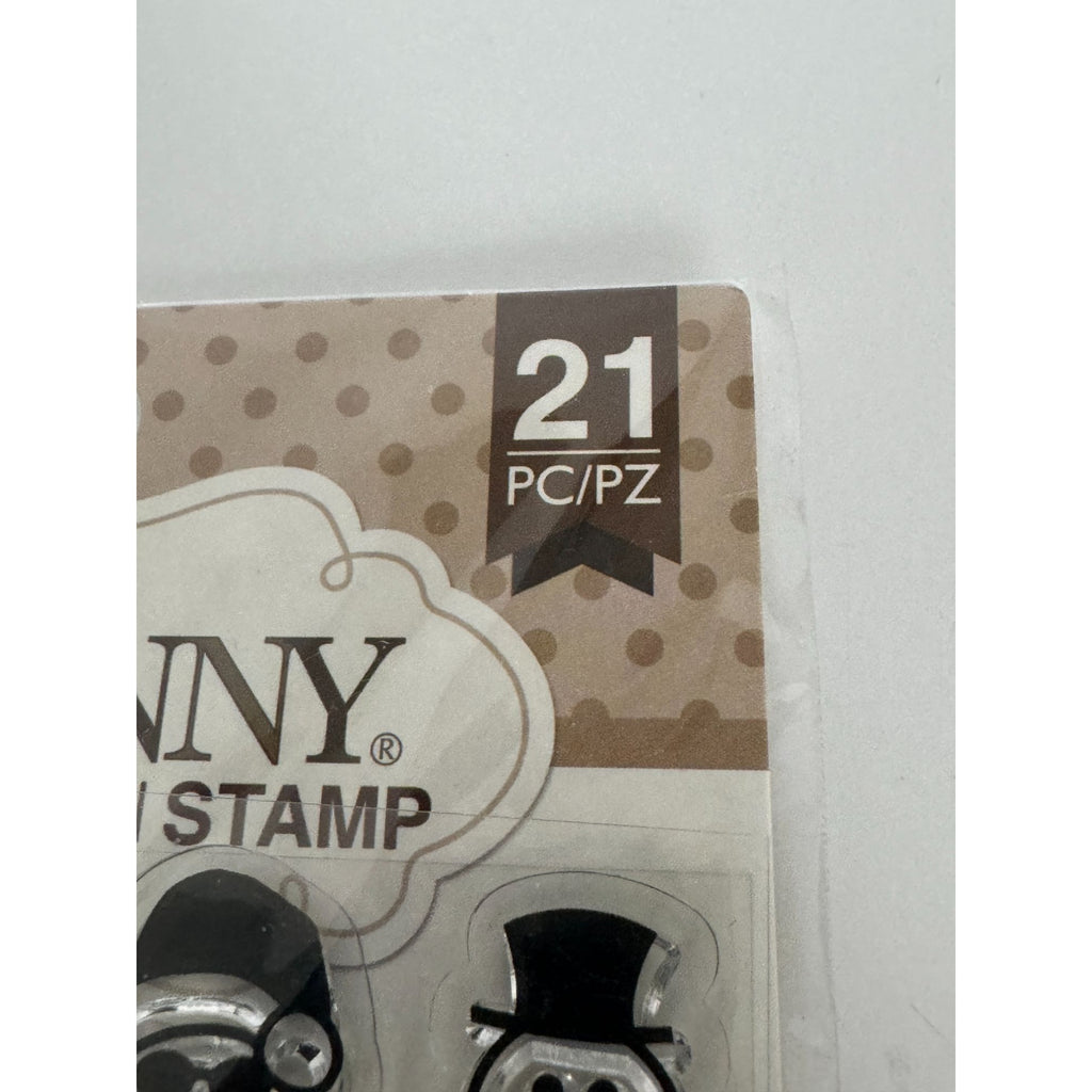BoBunny Festive Clear Stamps Emoji Faces Santa Christmas Elf Holidays Snowman