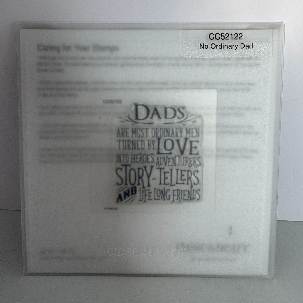 CTMH My Acrylix Acrylic Stamp Set No Ordinary Dad Hero Fathers Day Sentiment
