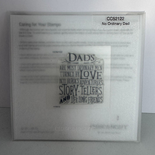 CTMH My Acrylix Acrylic Stamp Set No Ordinary Dad Hero Fathers Day Sentiment