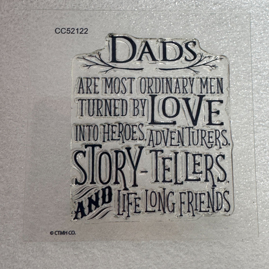 CTMH My Acrylix Acrylic Stamp Set No Ordinary Dad Hero Fathers Day Sentiment