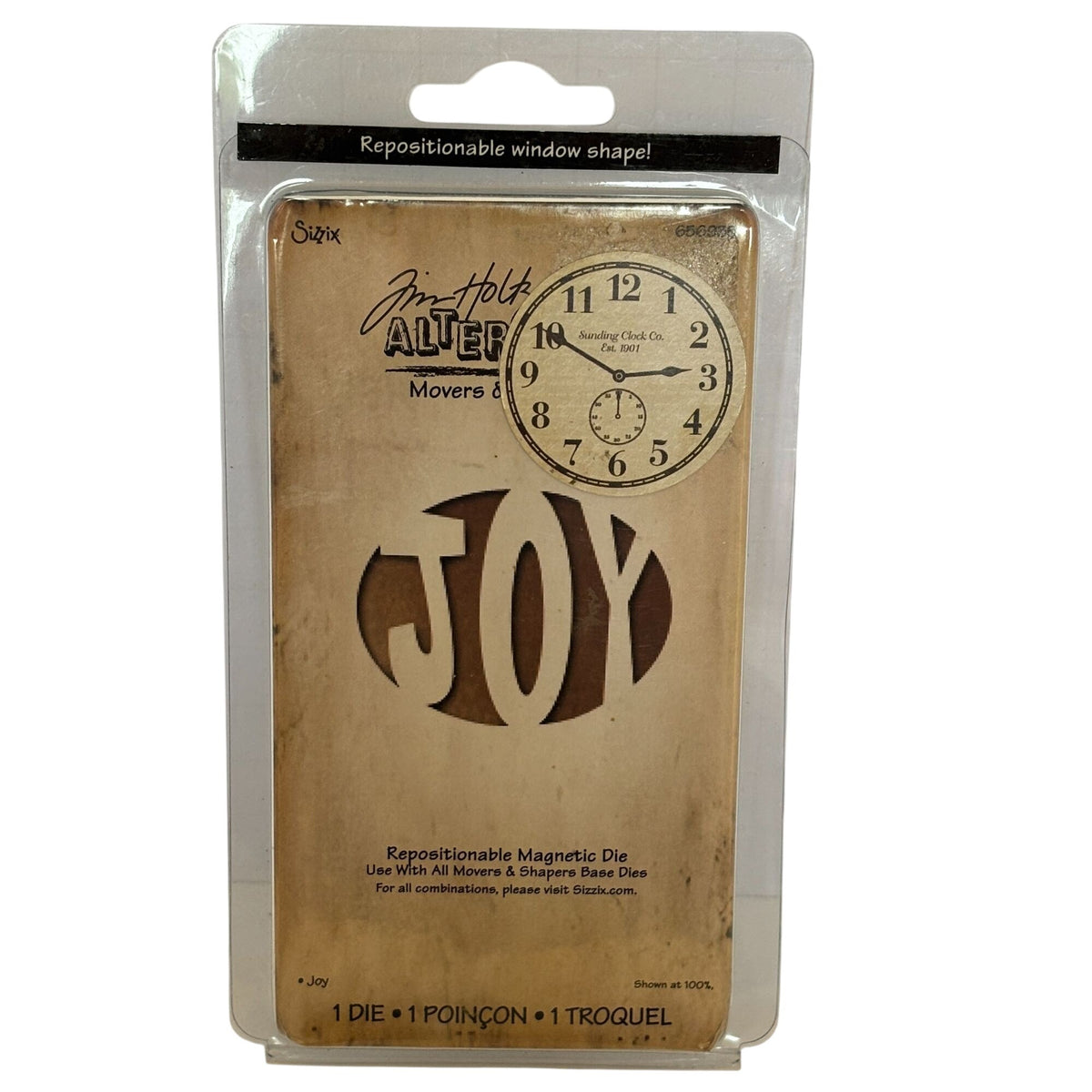 Tim Holtz Sizzix Alterations Joy Die Christmas Holiday Cardmaking Word Sentiment Repositionable Magnetic