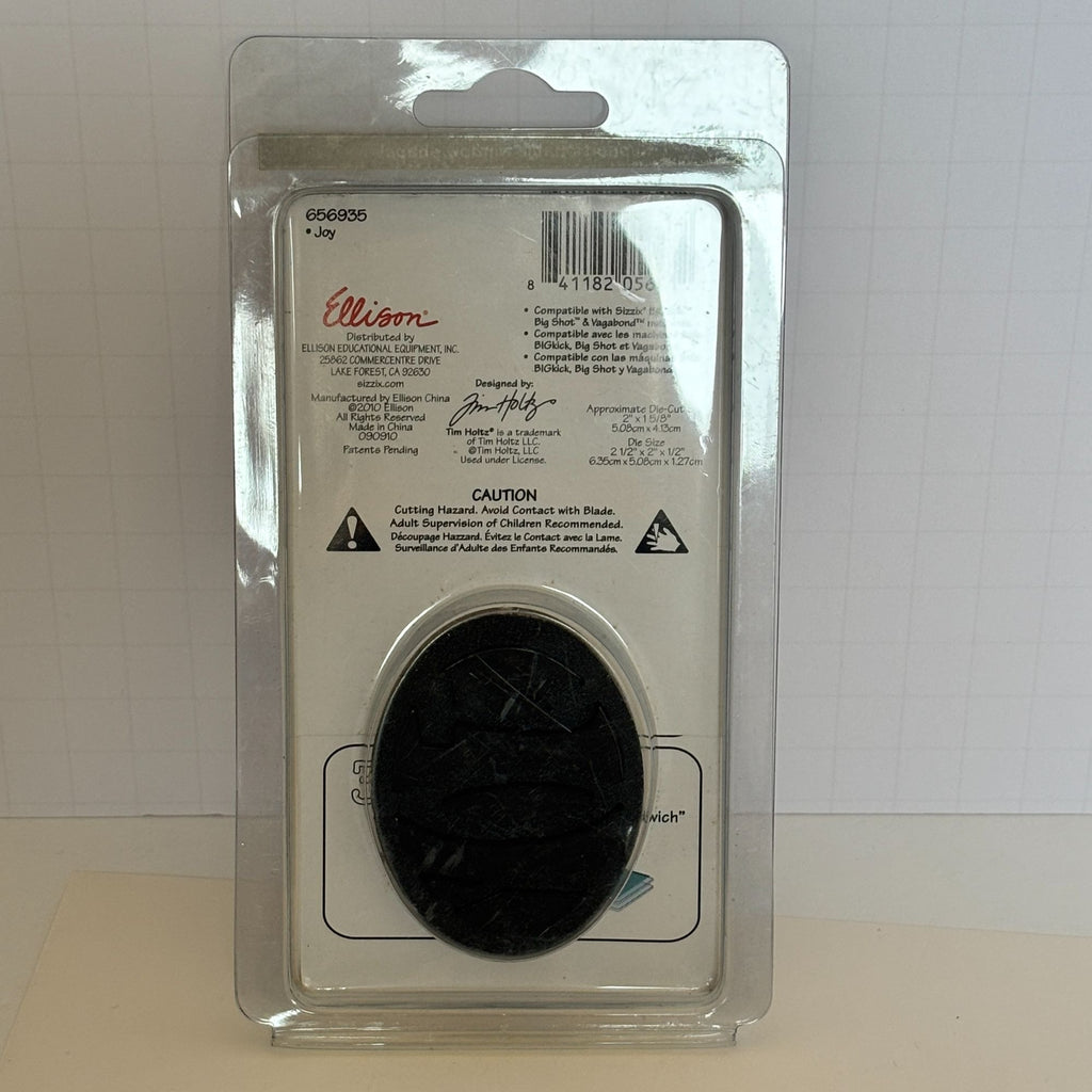 Tim Holtz Sizzix Alterations Joy Die Christmas Holiday Cardmaking Word Sentiment Repositionable Magnetic