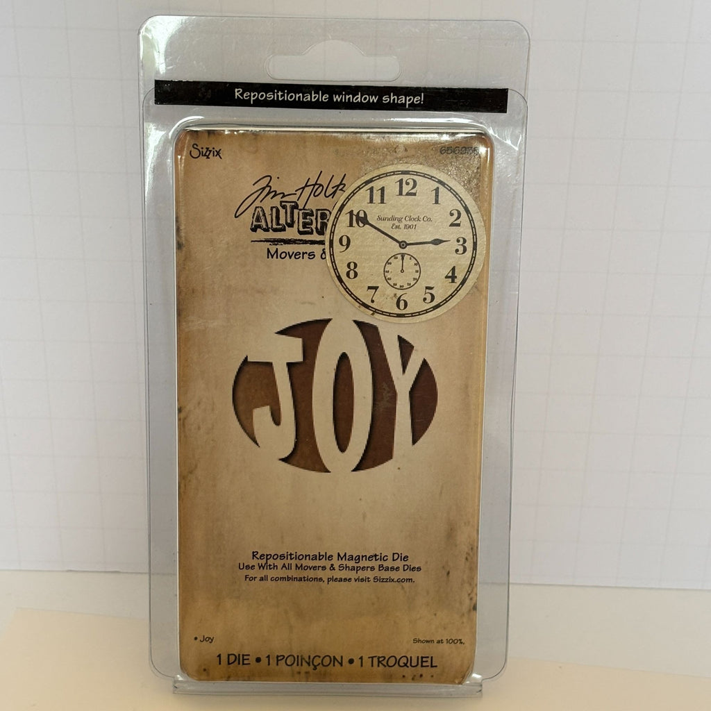 Tim Holtz Sizzix Alterations Joy Die Christmas Holiday Cardmaking Word Sentiment Repositionable Magnetic