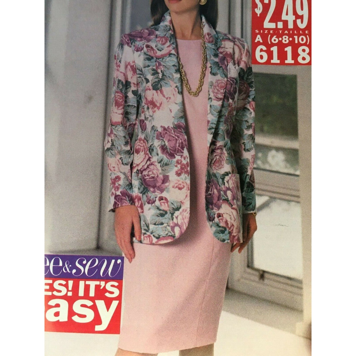 Butterick See Sew Sewing Pattern 6118 Jacket Dress Outfit Work Easy 6 8 10 Uncut