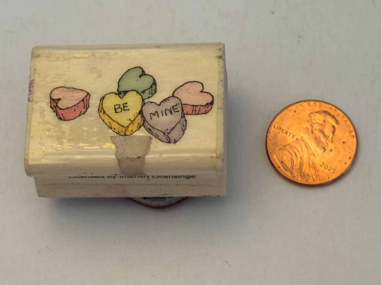 Uptown Rubber Stamp Valentine Hearts Candy Be Mine Holly Pond Hill Love Cards