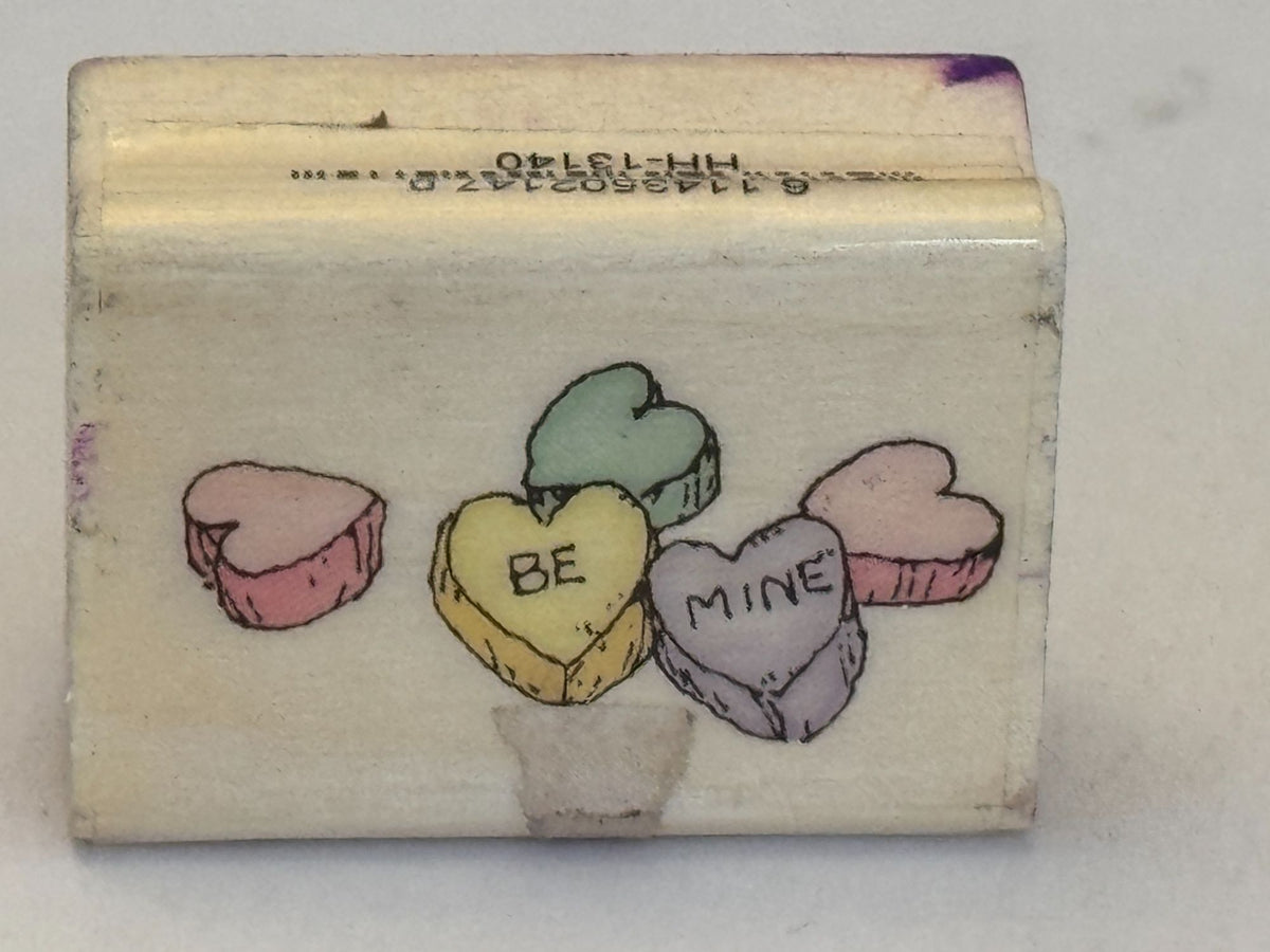 Uptown Rubber Stamp Valentine Hearts Candy Be Mine Holly Pond Hill Love Cards