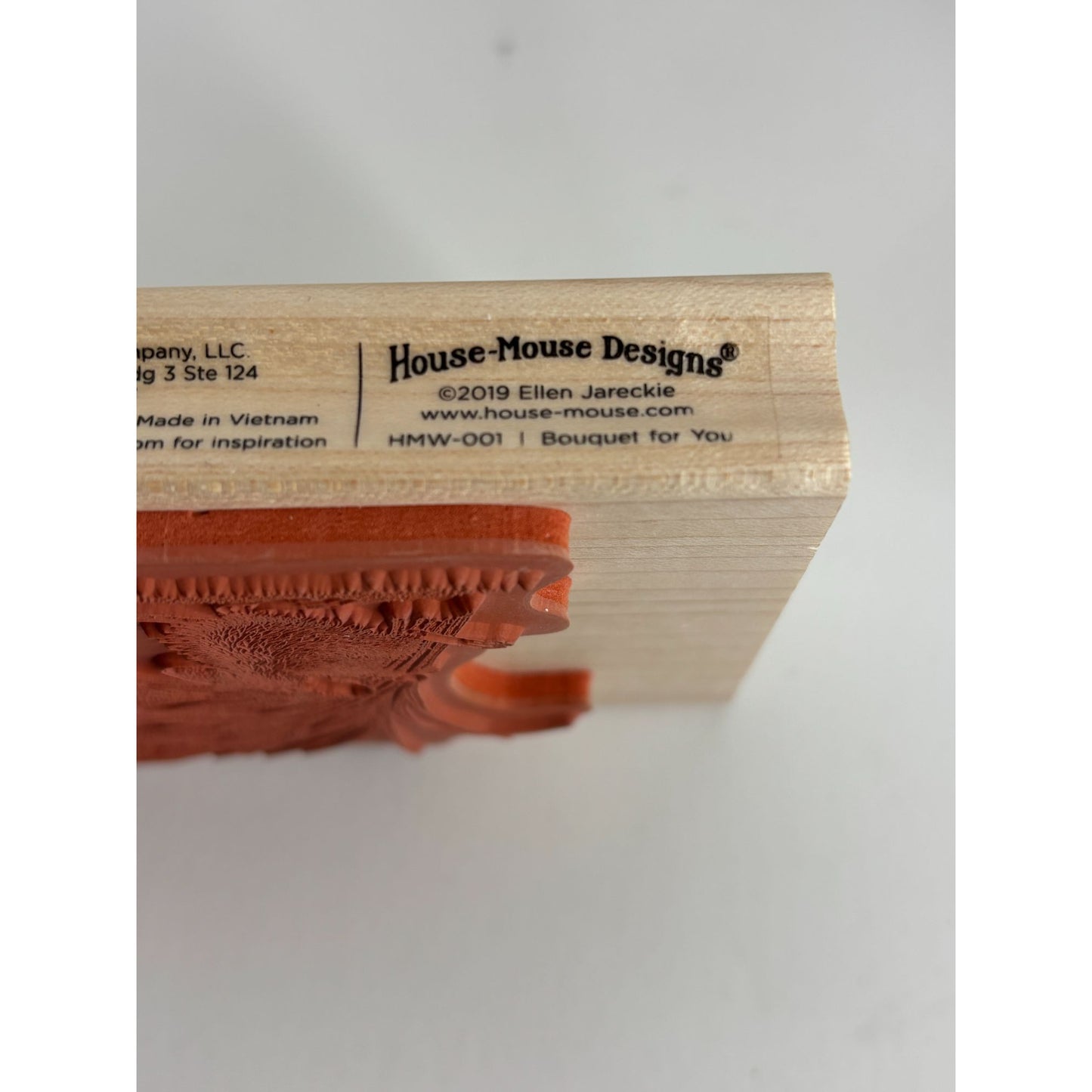 House Mouse Wood Rubber Stamp Bouquet For You Spellbinders Monica Flowers Funny