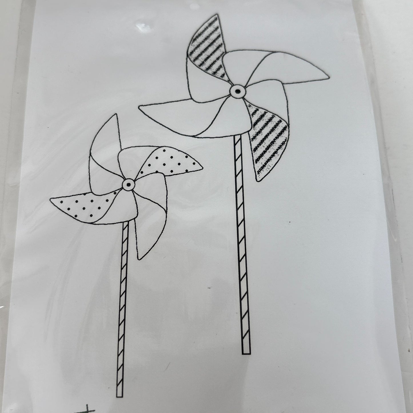 Impression Obsession Rubber Stamp Pinwheels Alesa Baker Designs H8953 Cardmaking