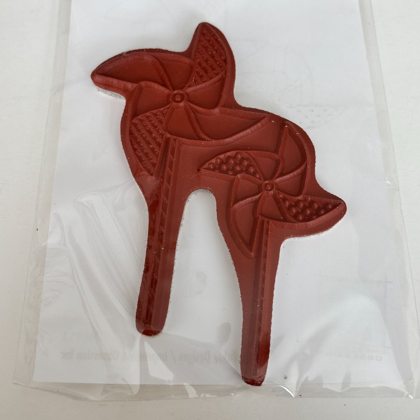 Impression Obsession Rubber Stamp Pinwheels Alesa Baker Designs H8953 Cardmaking