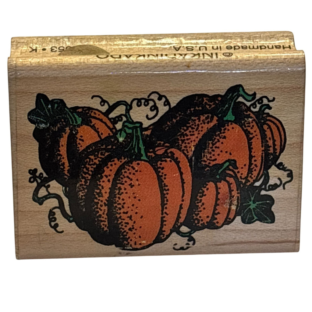 Inkadinkado Rubber Stamp Pumpkin Patch Fall Harvest Halloween Autumn Card Making Season