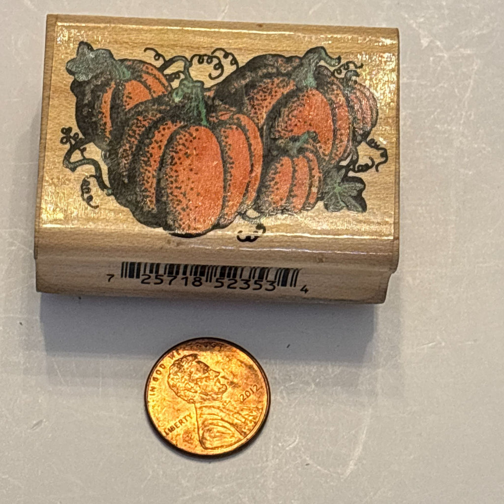 Inkadinkado Rubber Stamp Pumpkin Patch Fall Harvest Halloween Autumn Card Making Season