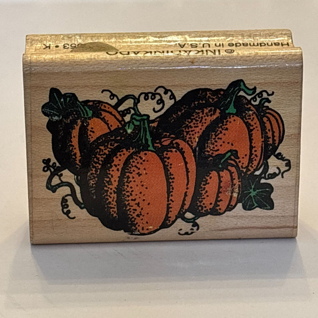 Inkadinkado Rubber Stamp Pumpkin Patch Fall Harvest Halloween Autumn Card Making Season