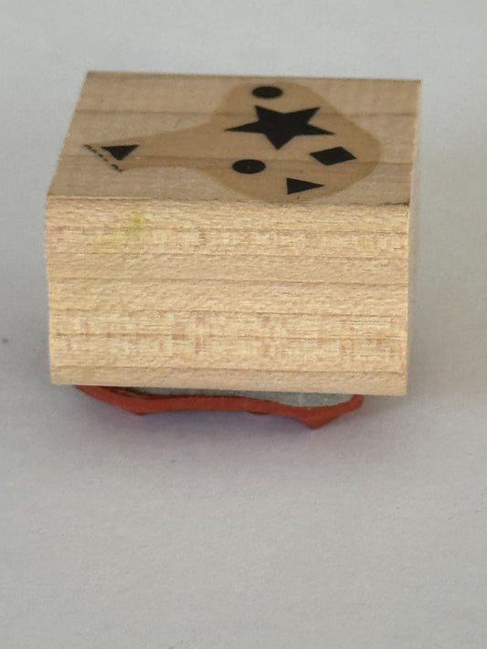 Stampin Up Rubber Stamp Geometric Shapes Star Confetti Background Circle Square