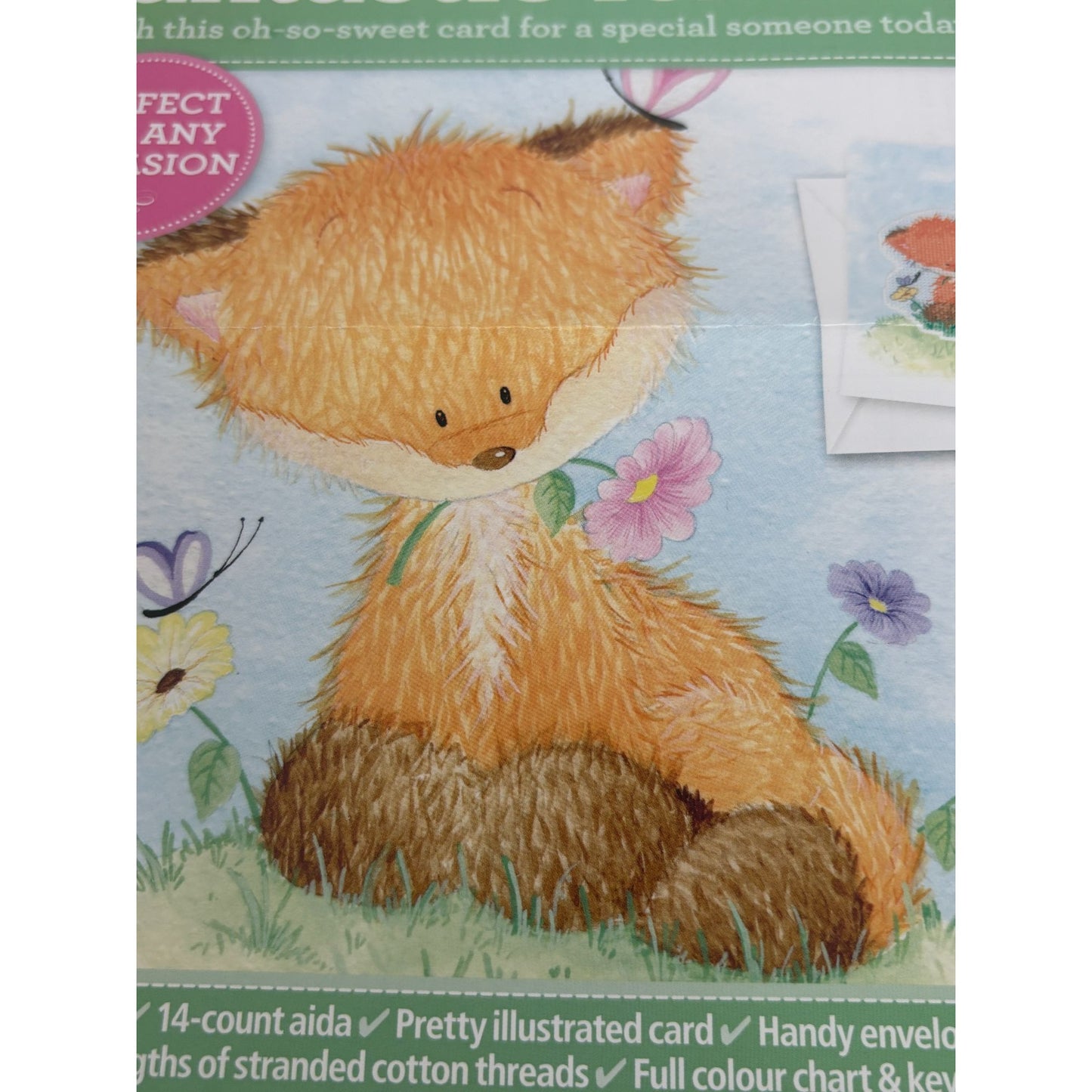 The World of Cross Stitching Cross Stitch Kit Greeting Card Fantastic Fox Animal