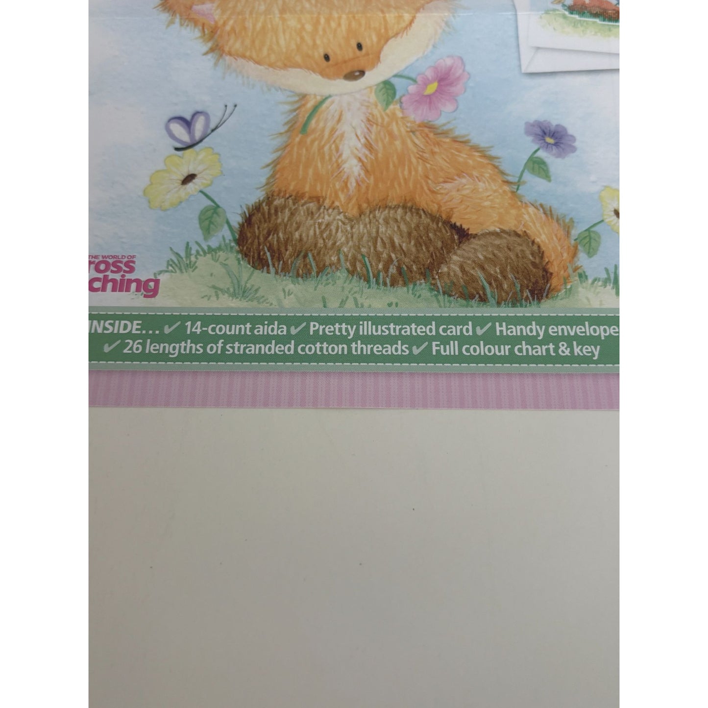 The World of Cross Stitching Cross Stitch Kit Greeting Card Fantastic Fox Animal