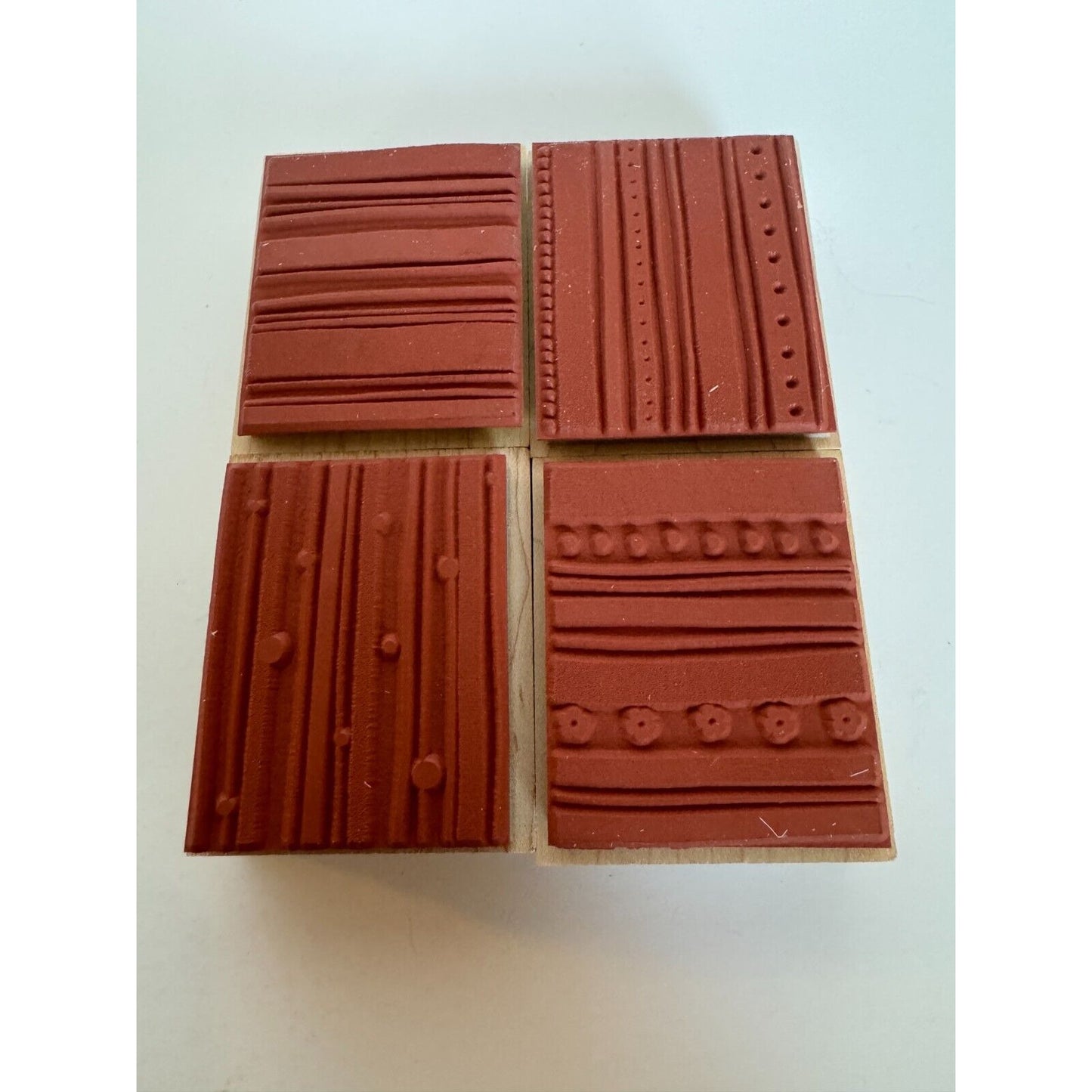 Hero Arts Rubber Stamp Set of 4 Stripes and Dots Birthday Card Making Background