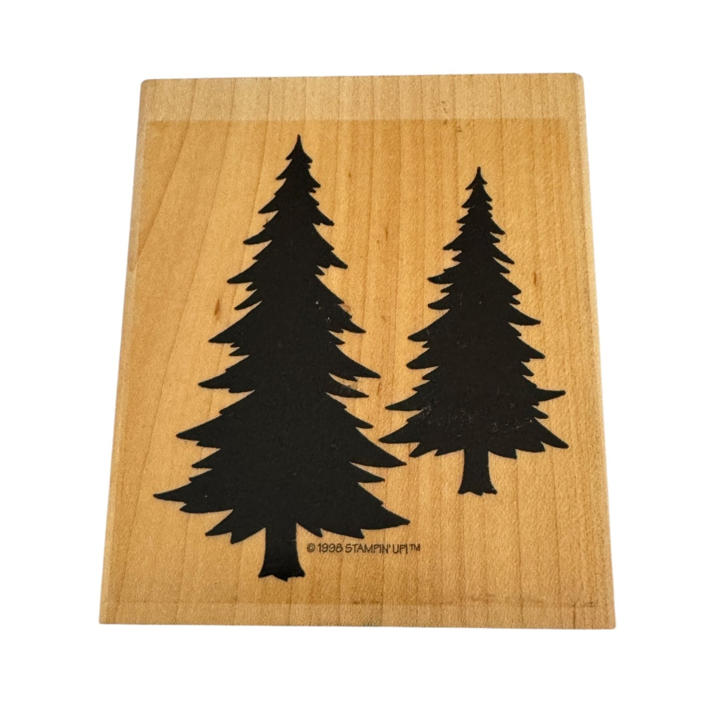 Stampin Up Rubber Stamp Evergreen Pine Tree Silhouette Christmas Card Making Big