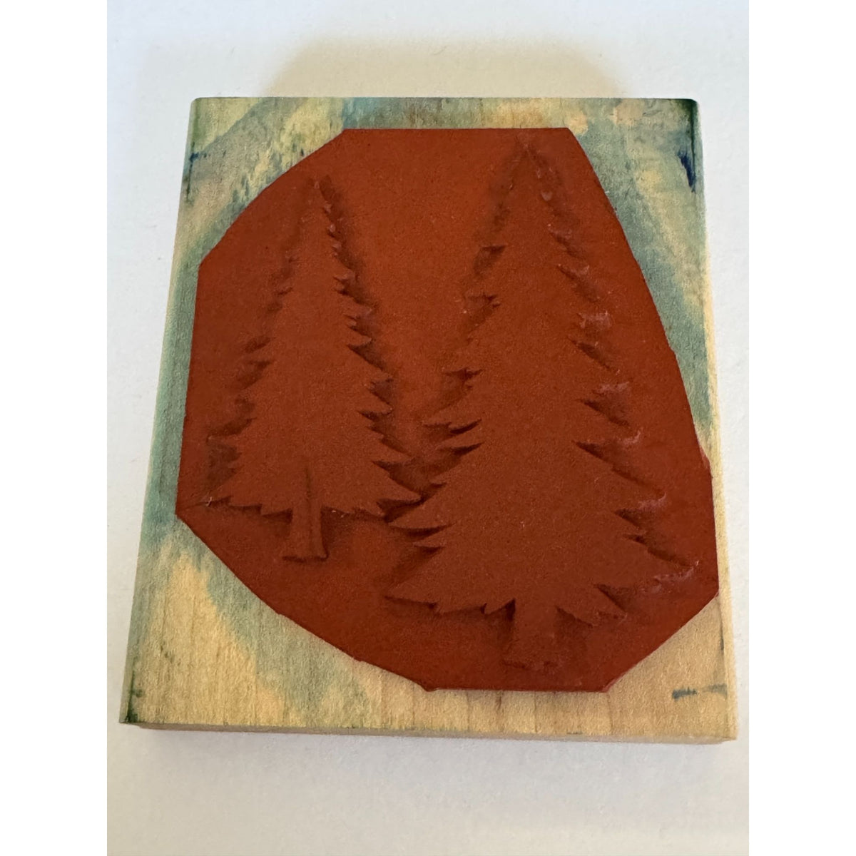 Stampin Up Rubber Stamp Evergreen Pine Tree Silhouette Christmas Card Making Big