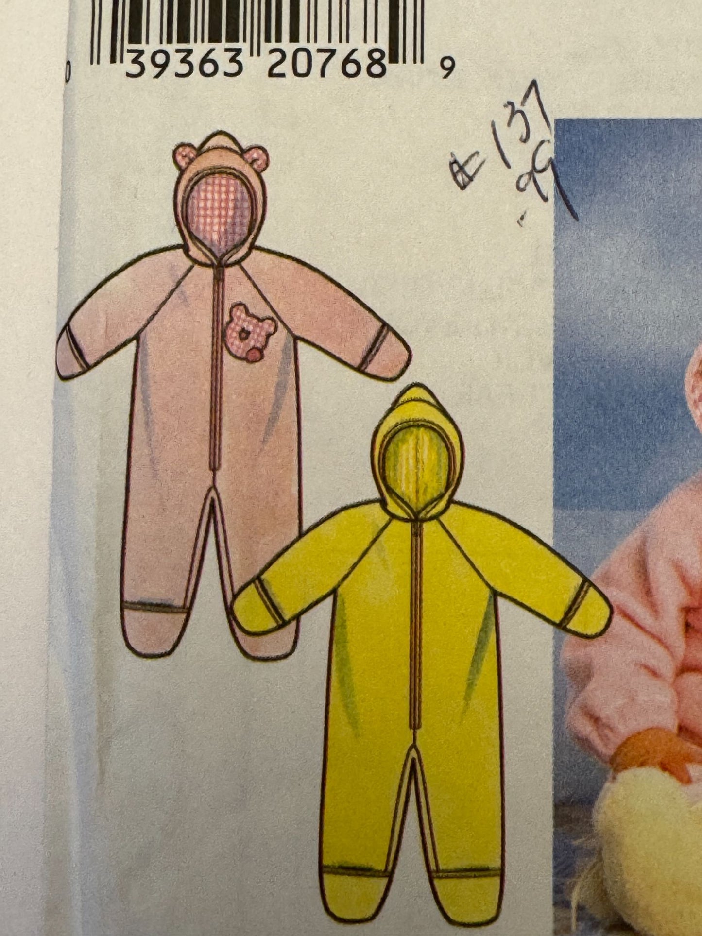 Simplicity Sewing Pattern 7807 Baby Romper Jacket Pants Blanket Winter NB 18M UC
