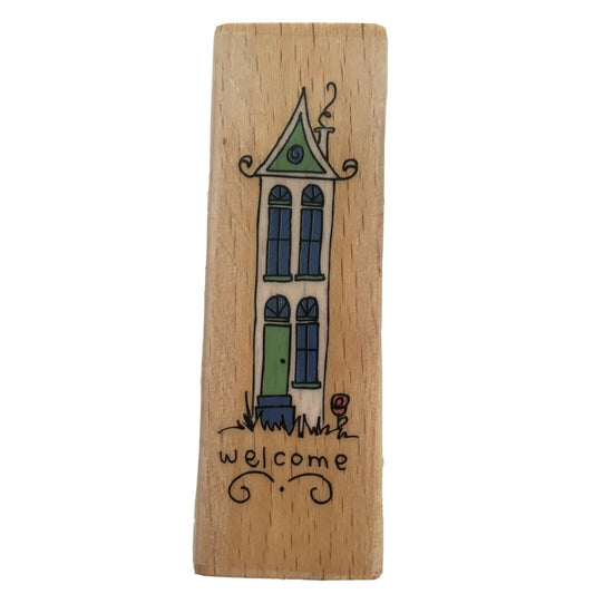 Hampton Art Studio G Rubber Stamp Welcome House Real Estate Agent Card Making