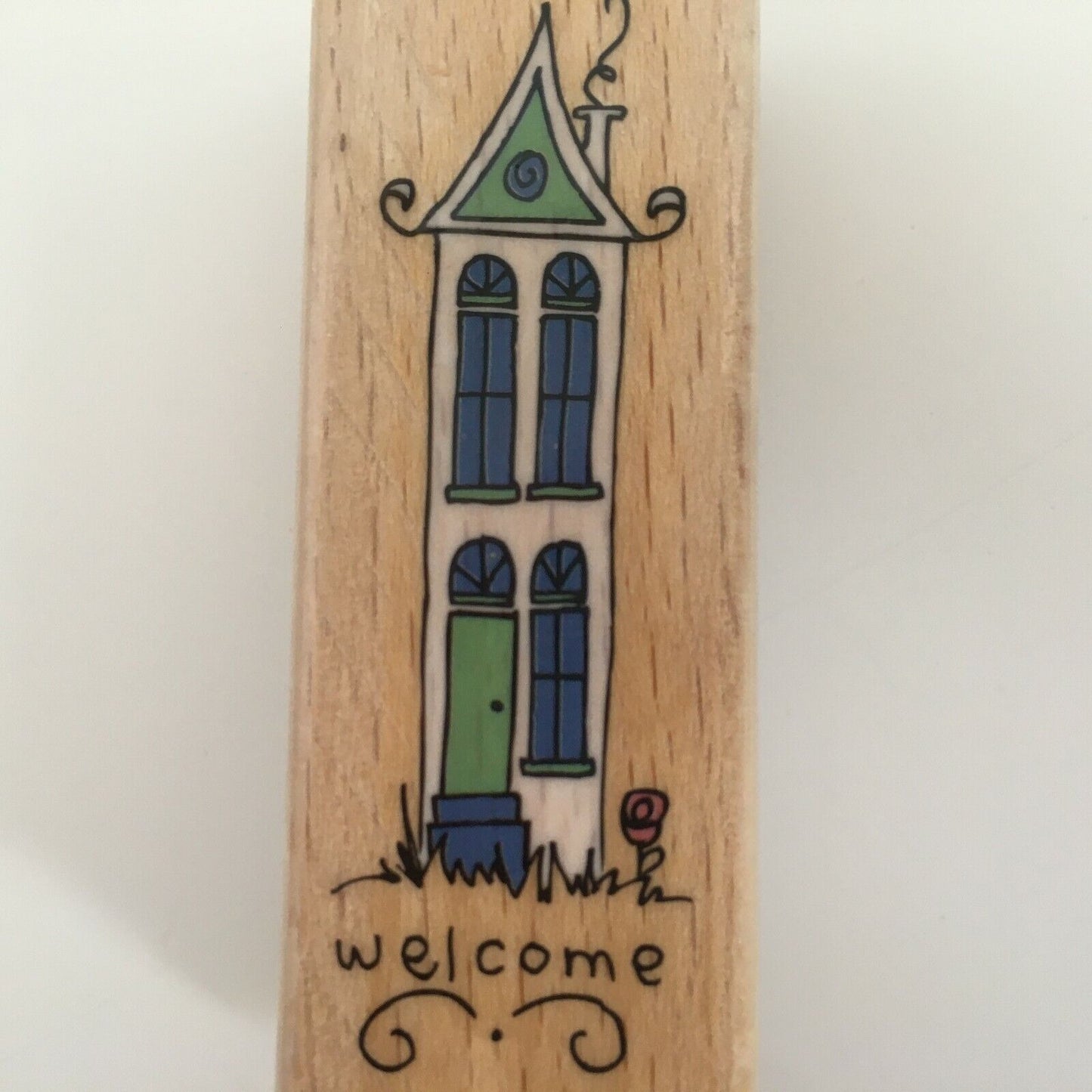 Hampton Art Studio G Rubber Stamp Welcome House Real Estate Agent Card Making