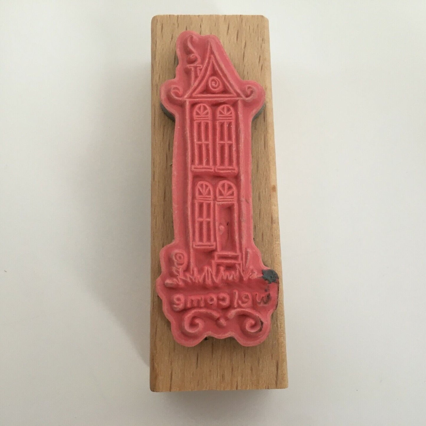 Hampton Art Studio G Rubber Stamp Welcome House Real Estate Agent Card Making