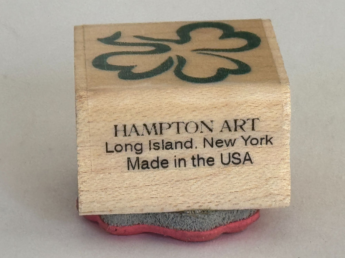 Hampton Art Rubber Stamp Clover Leaf Shamrock St Patricks Day Card Making Saint