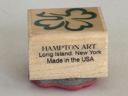 Hampton Art Rubber Stamp Clover Leaf Shamrock St Patricks Day Card Making Saint