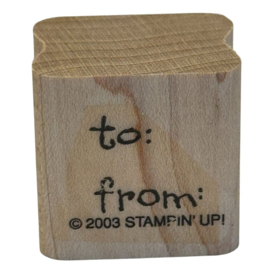 Stampin Up Rubber Stamp To and From Gift Tag Card Making Words Wrap Presents