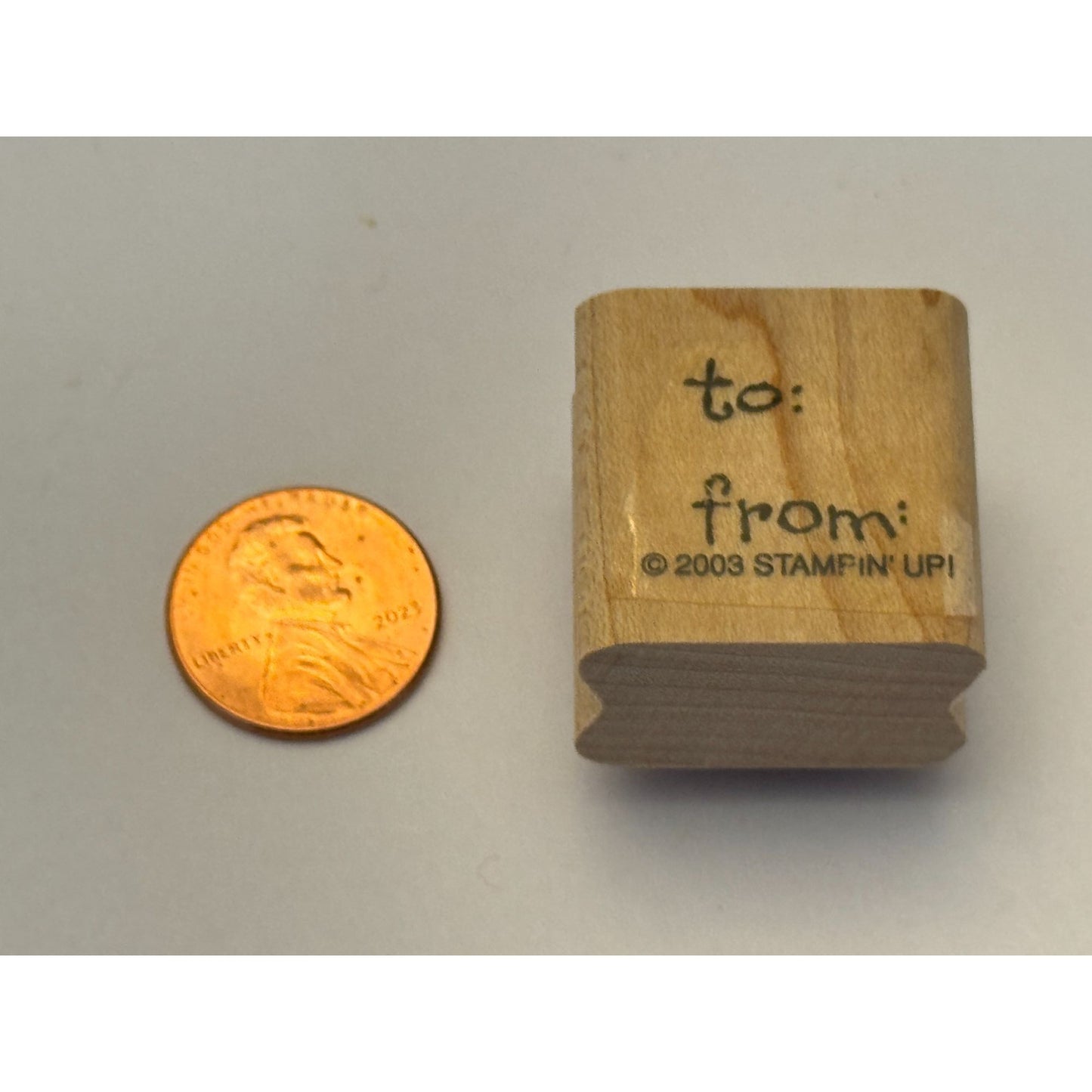 Stampin Up Rubber Stamp To and From Gift Tag Card Making Words Wrap Presents