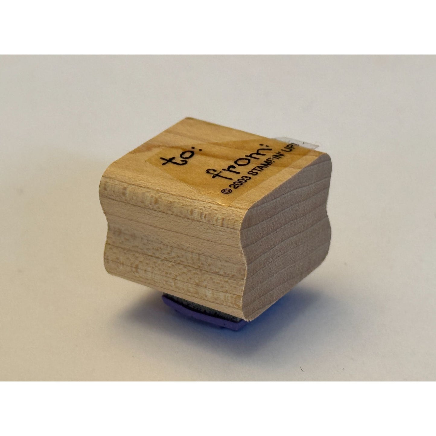 Stampin Up Rubber Stamp To and From Gift Tag Card Making Words Wrap Presents