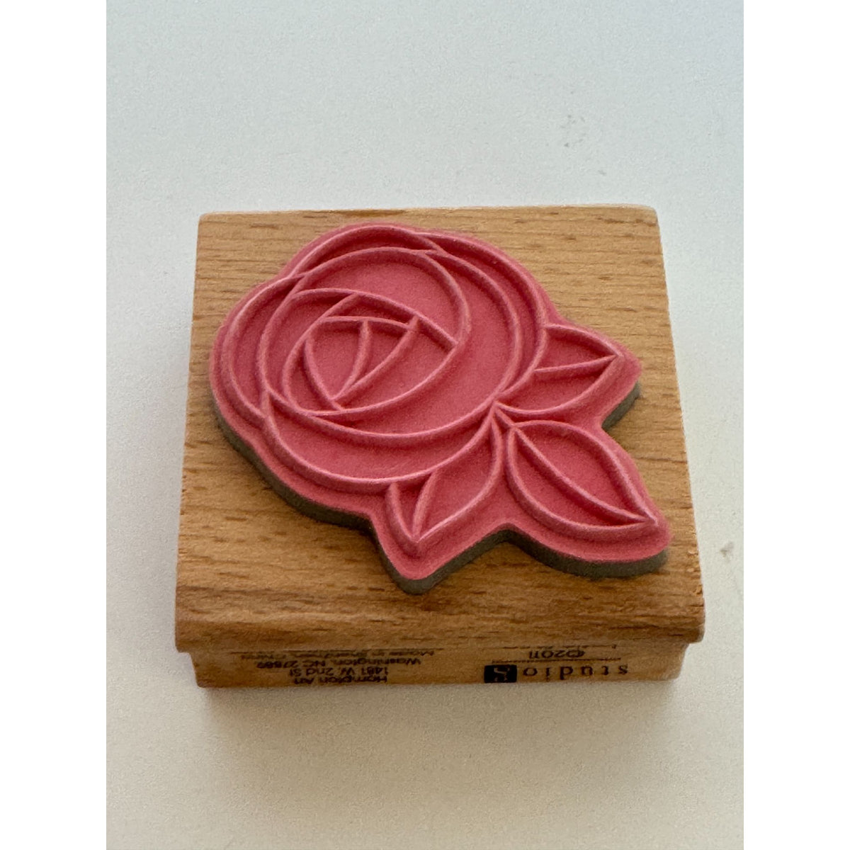 Studio G Rubber Stamp Rose Flower with Leaves Love Valentines Day Card Making