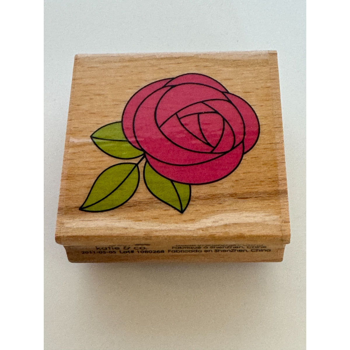 Studio G Rubber Stamp Rose Flower with Leaves Love Valentines Day Card Making