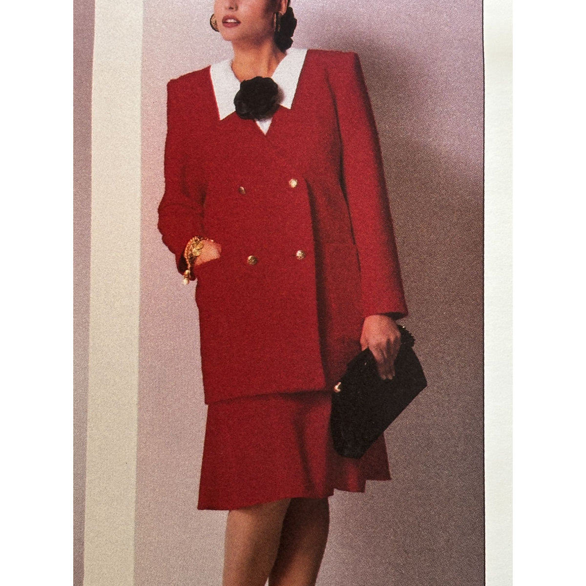 Vogue Sewing Pattern 2126 Jacket Blouse Skirt 20W-24W 80s Corporate Chic Uncut Power Dressing