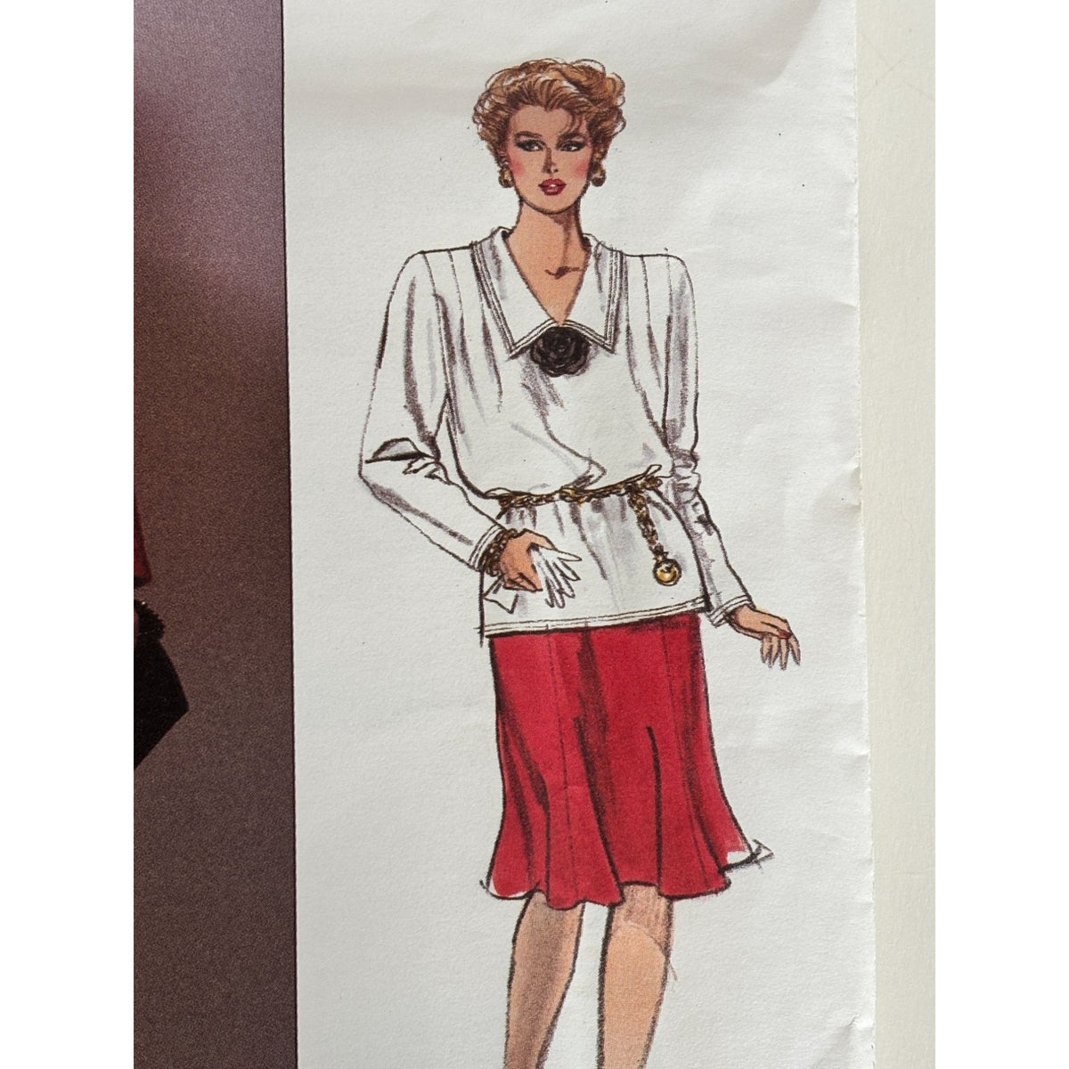 Vogue Sewing Pattern 2126 Jacket Blouse Skirt 20W-24W 80s Corporate Chic Uncut Power Dressing