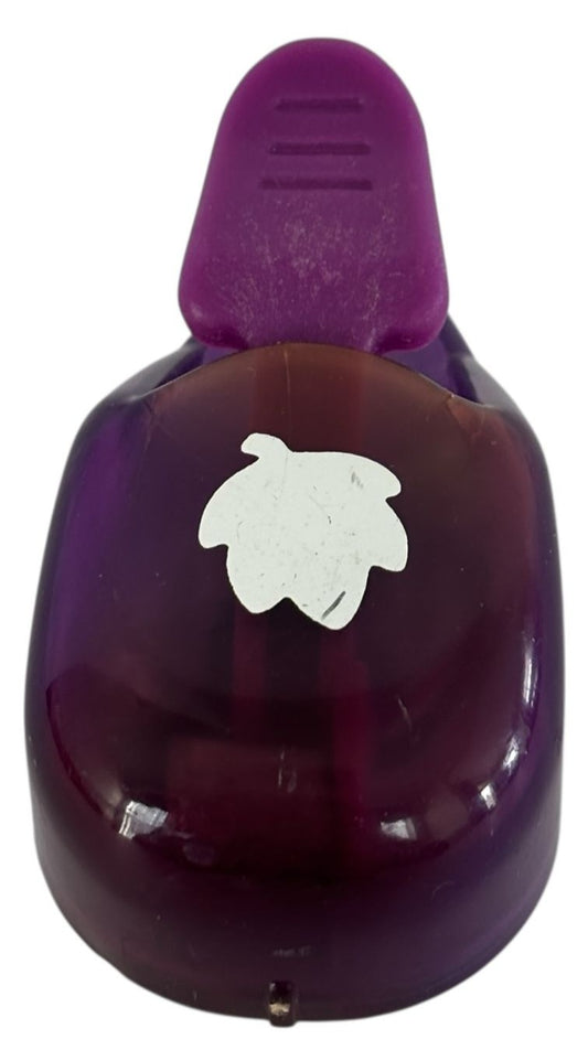 EK Success Paper Punch Leaf Shape Craft Small Fall Season Purple Whale Tail