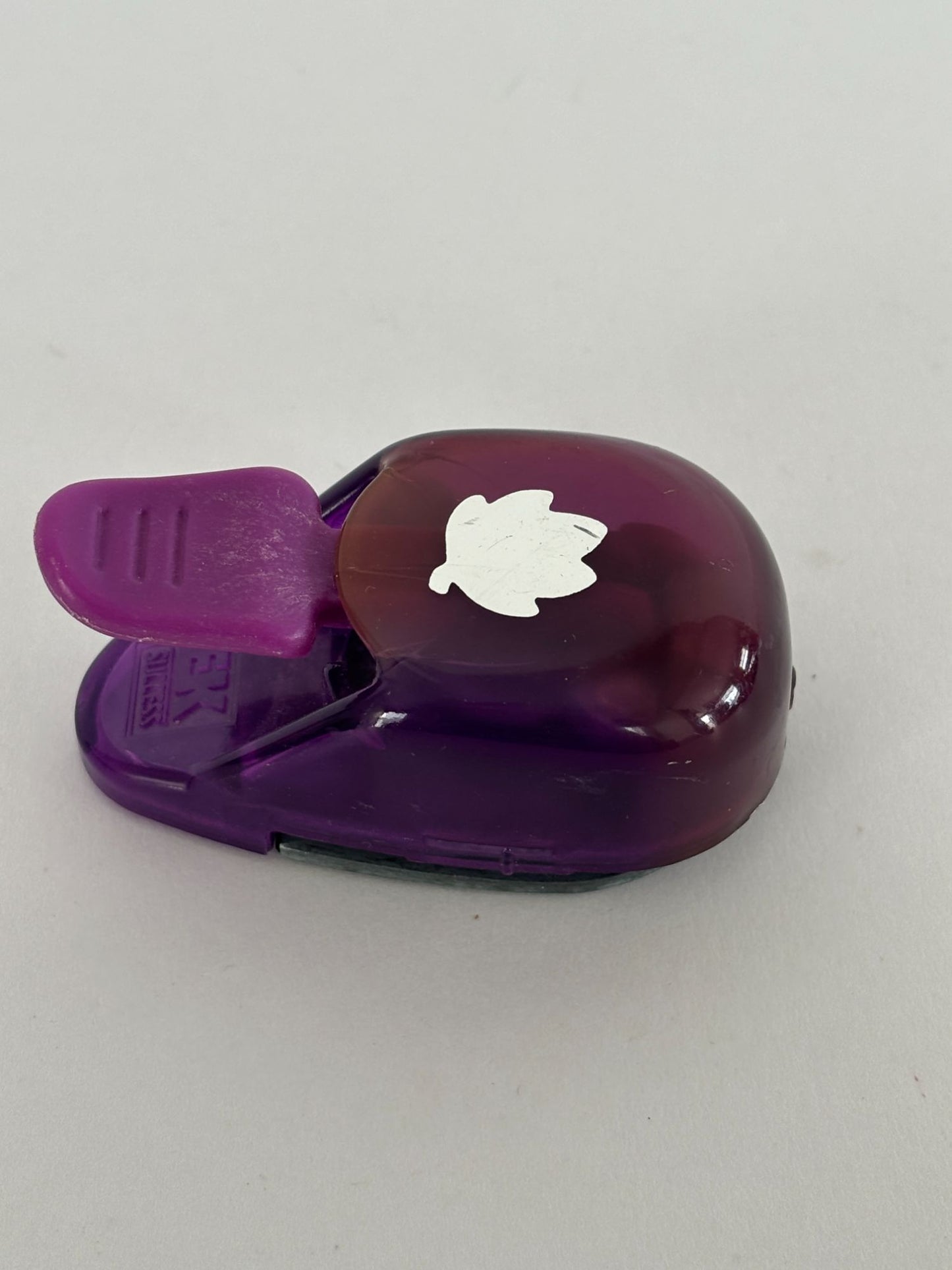 EK Success Paper Punch Leaf Shape Craft Small Fall Season Purple Whale Tail