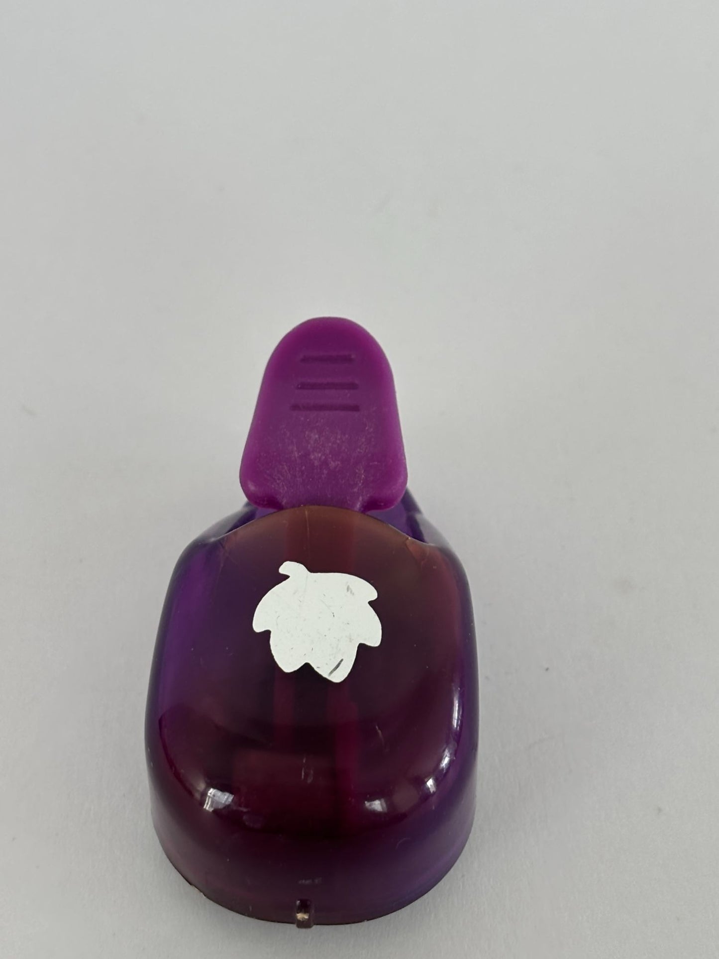 EK Success Paper Punch Leaf Shape Craft Small Fall Season Purple Whale Tail