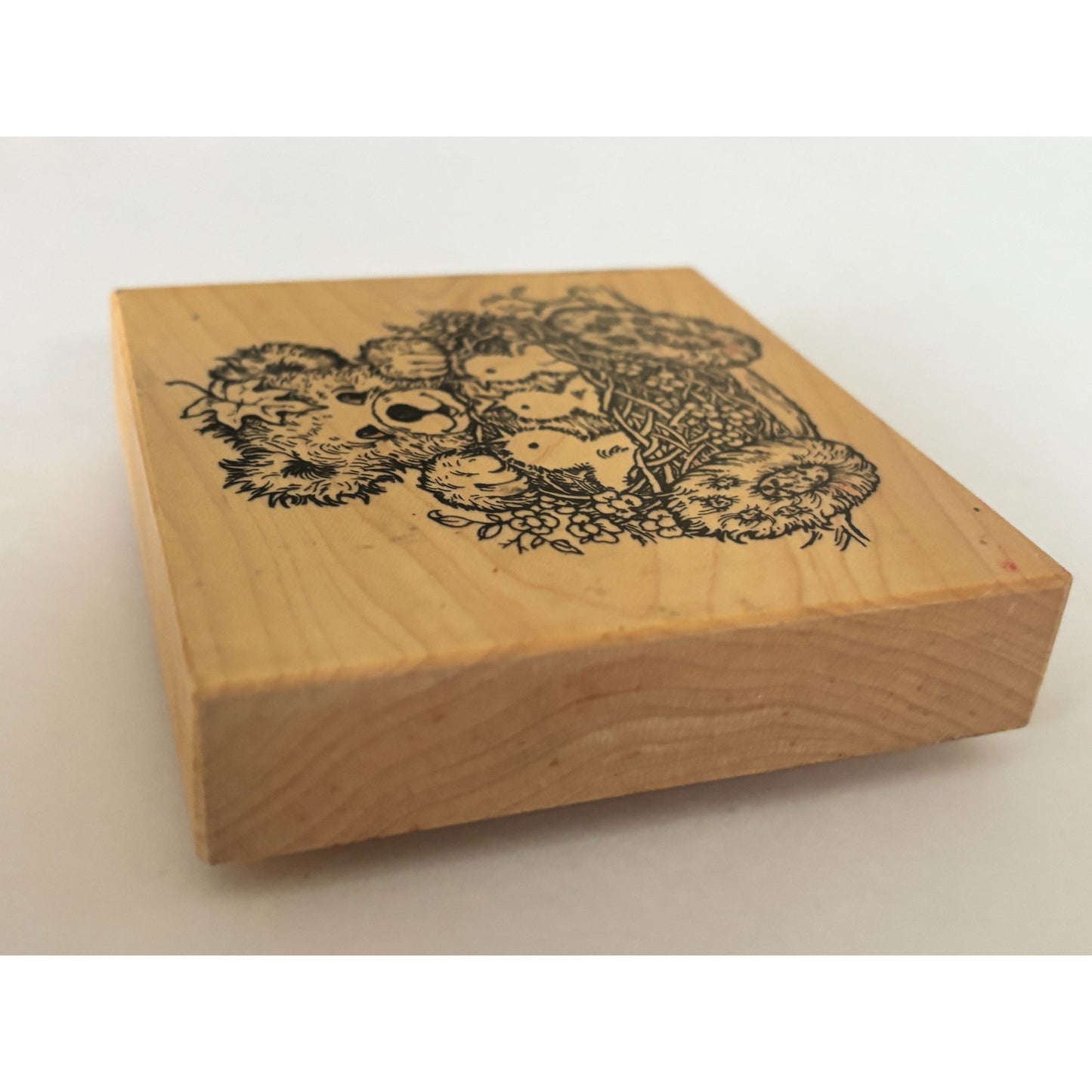 PSX Rubber Stamp Easter Teddy Bear Chicks Bird Nest Fuzzy Bear Cardmaking Craft