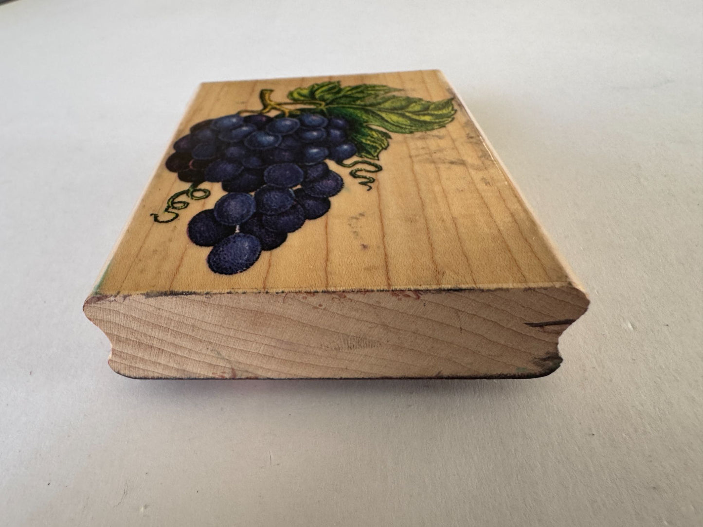 Rubber Stampede Rubber Stamp Grapes Grape Cluster Wine Fruit Food Card Making