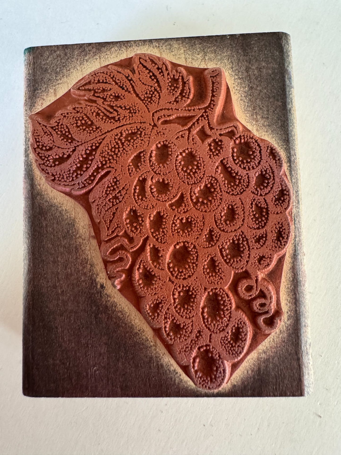 Rubber Stampede Rubber Stamp Grapes Grape Cluster Wine Fruit Food Card Making