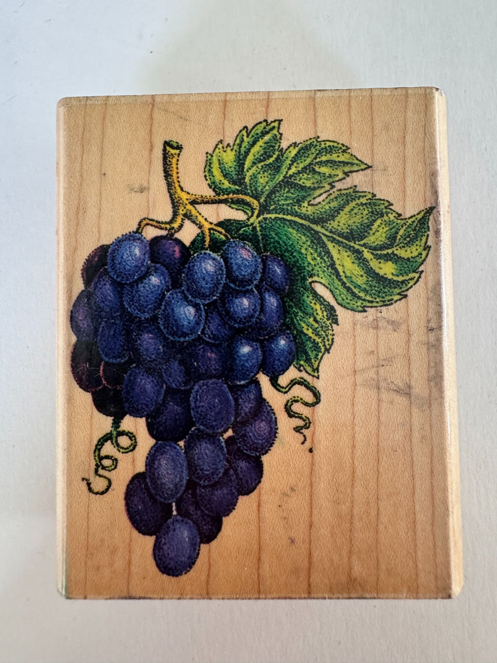 Rubber Stampede Rubber Stamp Grapes Grape Cluster Wine Fruit Food Card Making