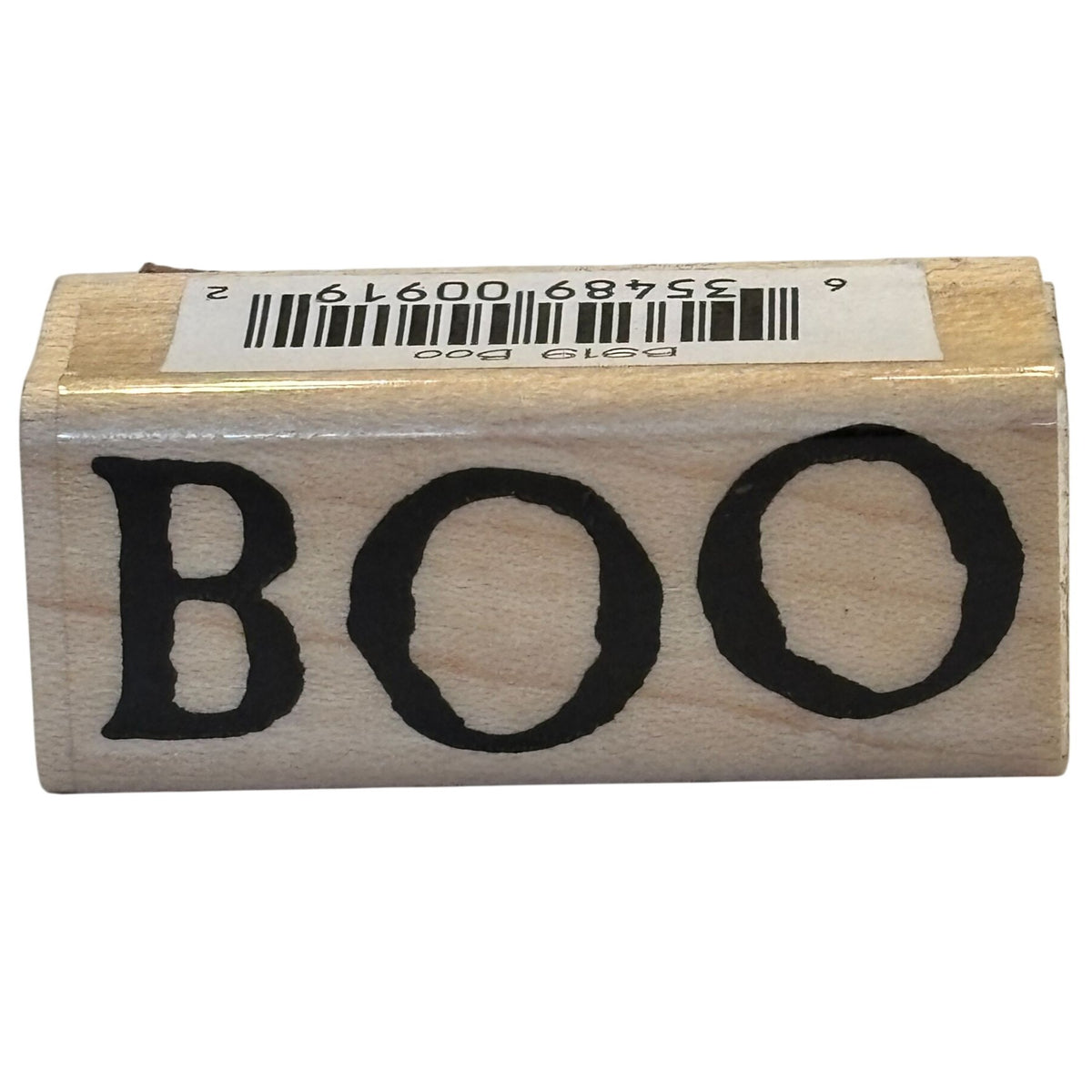 Annette Allen Watkins Rubber Stamp Boo Halloween Cardmaking Word Sentiment Wood Mounted