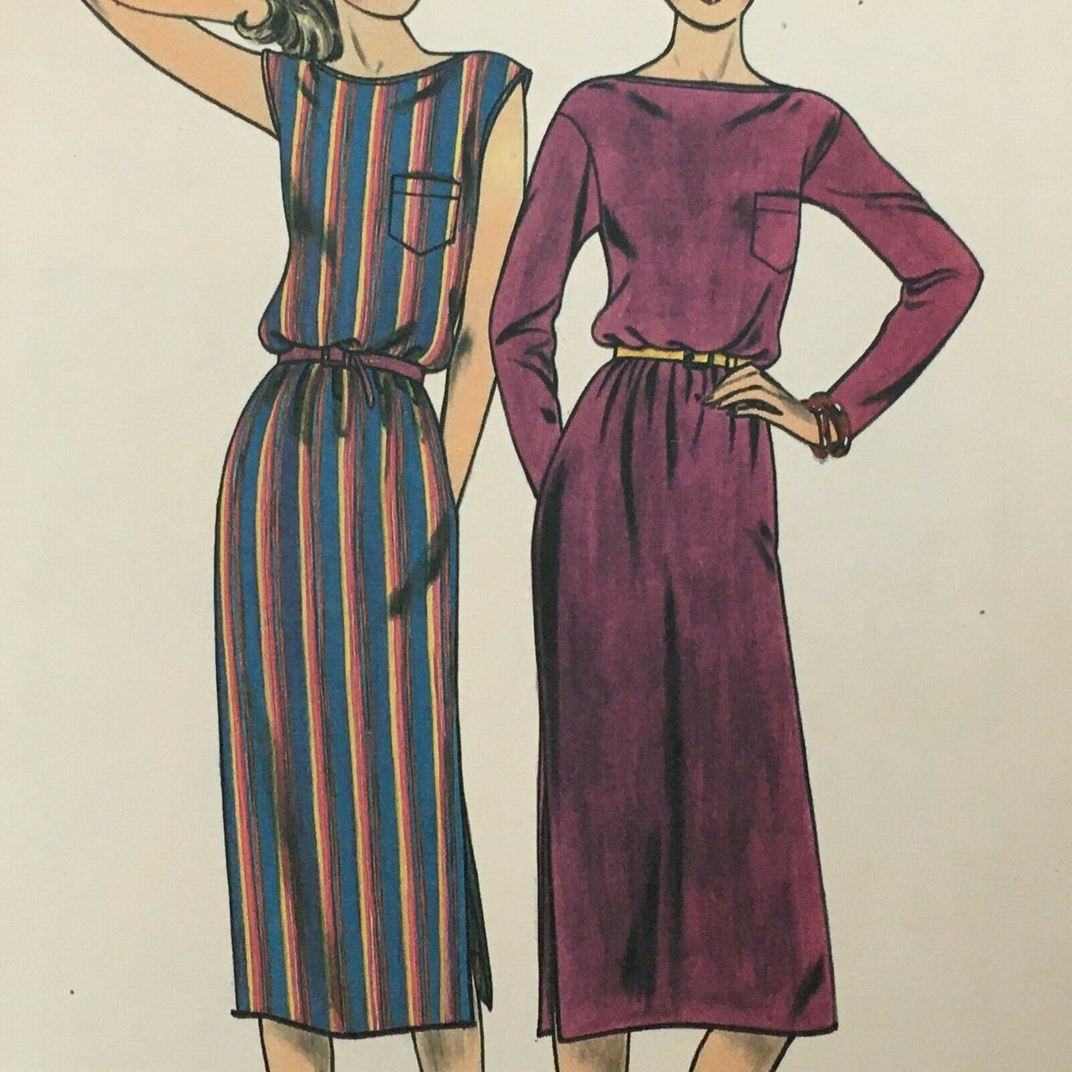 Butterick Sewing Pattern 3106 Marie Osmond Dress Bateau Neckline 80s Sz 8-12 UC
