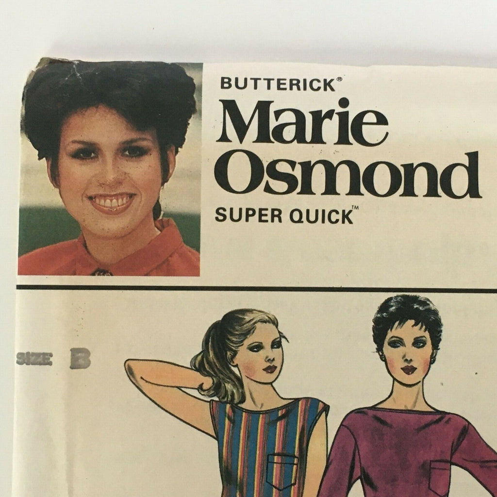 Butterick Sewing Pattern 3106 Marie Osmond Dress Bateau Neckline 80s Sz 8-12 UC
