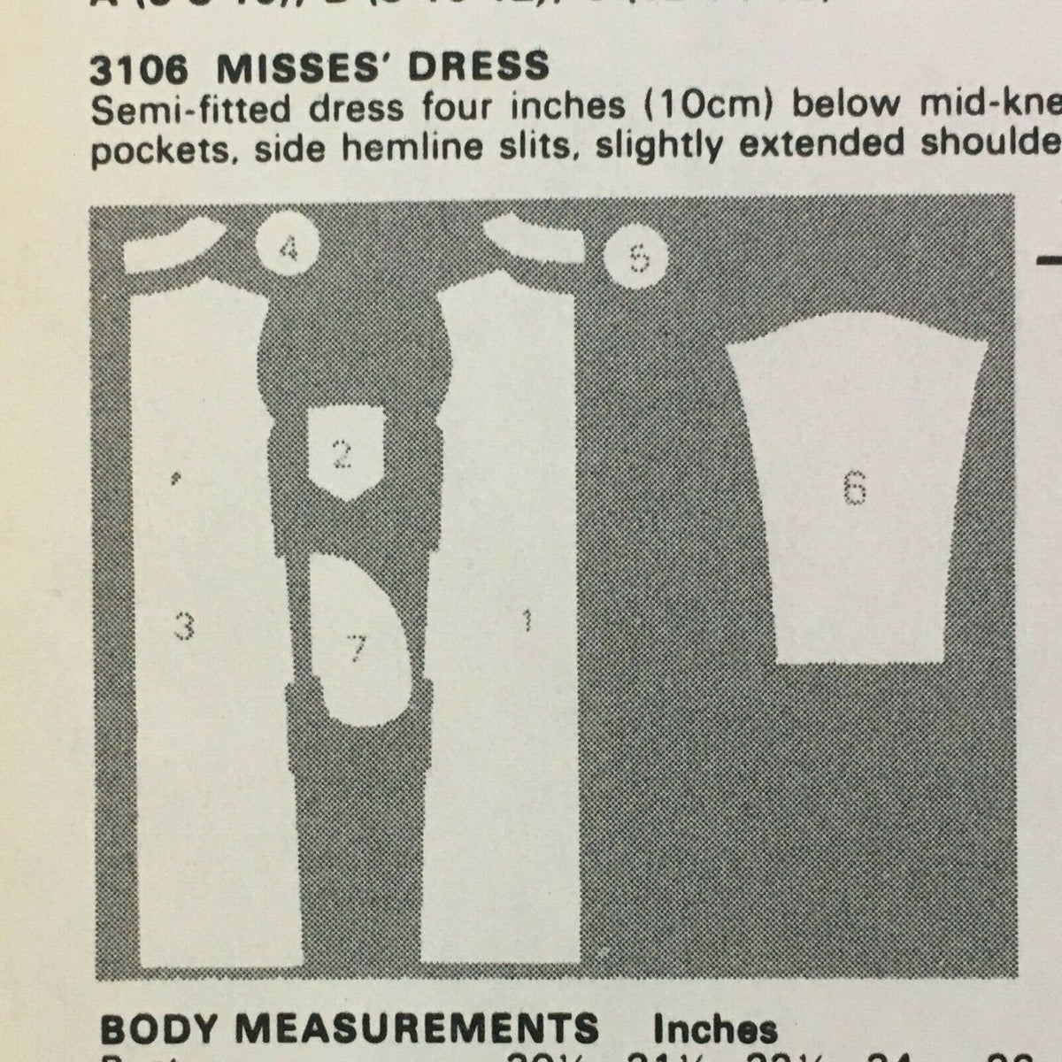 Butterick Sewing Pattern 3106 Marie Osmond Dress Bateau Neckline 80s Sz 8-12 UC