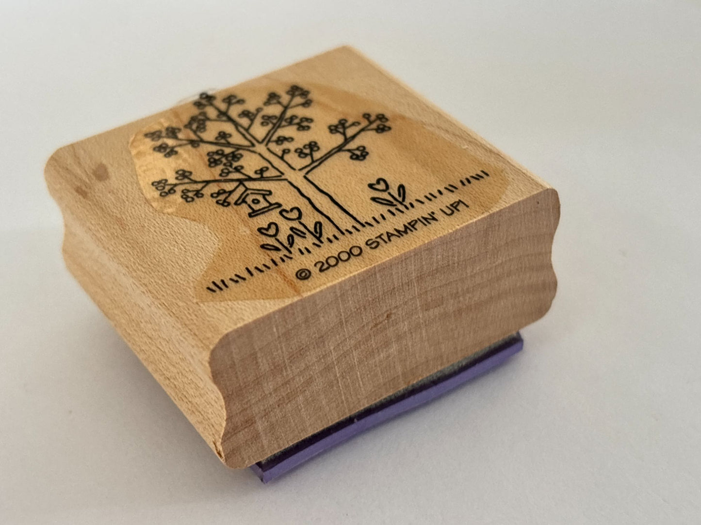 Stampin Up Rubber Stamp Tree Birdhouse Heart Flowers Summer Season Nature Craft