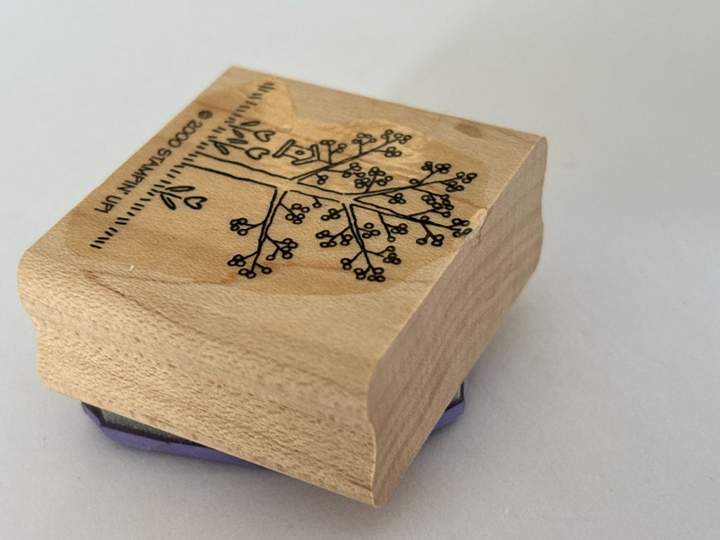 Stampin Up Rubber Stamp Tree Birdhouse Heart Flowers Summer Season Nature Craft