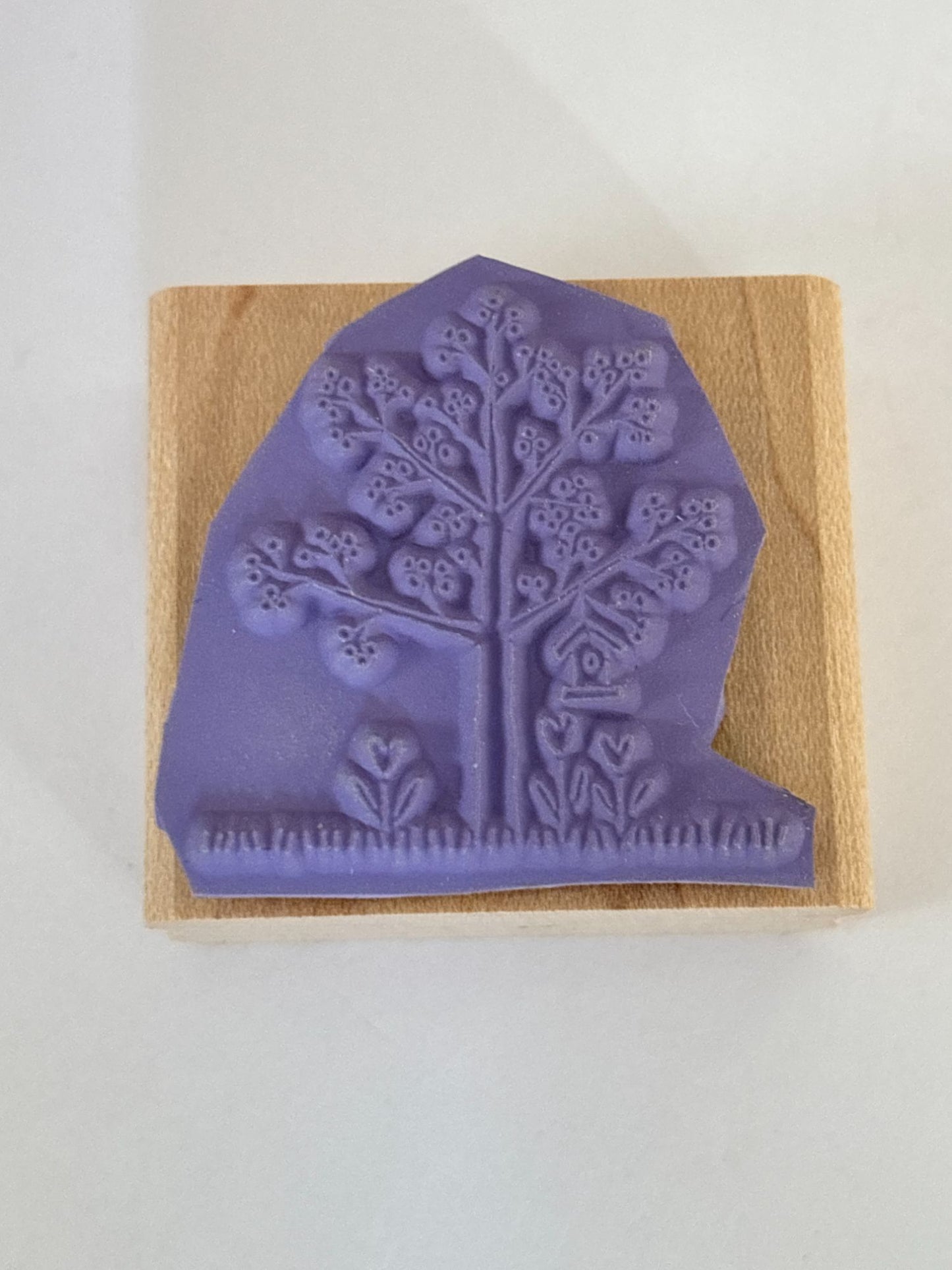 Stampin Up Rubber Stamp Tree Birdhouse Heart Flowers Summer Season Nature Craft